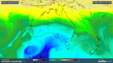 Saturday&#x27;s weather map shows cold fronts covering the southern parts of the country.