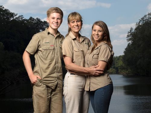 The Irwin family, (left) Robert, Terri and Bindi. (AAP)