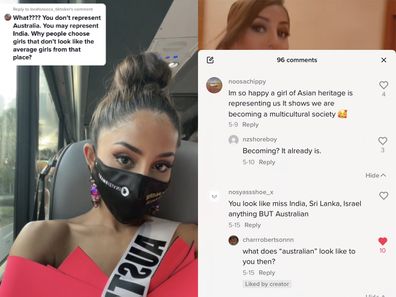 Racist remarks Maria Thattil has received since Miss Universe.