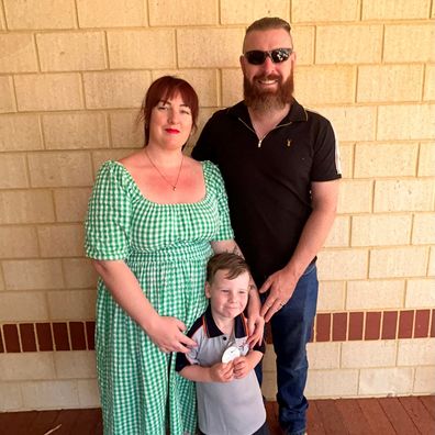 Samantha and Vinnie with their son Charlie, who remembers his little sister.