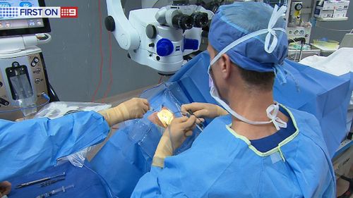 The new lens implant mimics the workings of a youthful eye. (9NEWS)