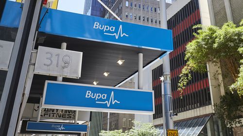 A Bupa health insurance sign.