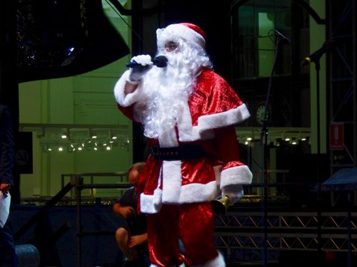 Santa visited Martin Place last night.