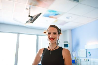 Claire Rackley's ceiling art at the Royal Brisbane and Women's Hospital. Photographer: Under The Fig Tree.