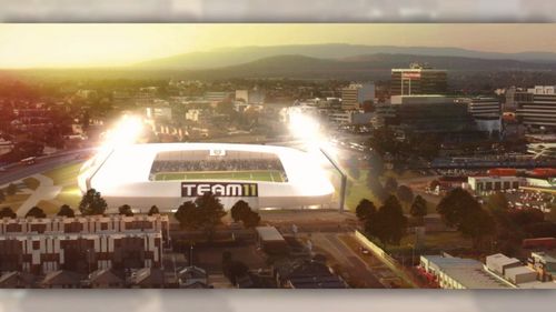 The 15,000-seater stadium would be a stone's throw from the train station in Dandenong. Picture: 9News