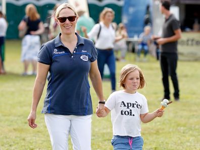 Zara Tindall with her eldest daughter Mia