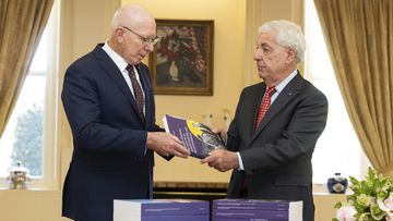 Governor-General David Hurley receives the final report by the Royal Commission into Violence, Abuse, Neglect and Exploitation of People with Disability