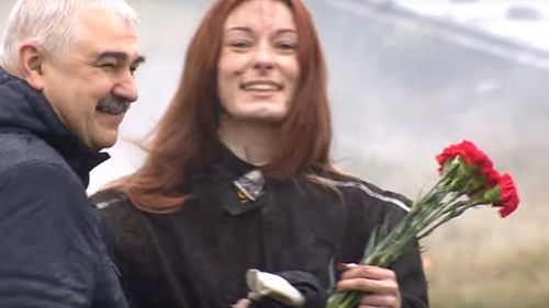 'Standing inside a fire range is an amazing feeling,' Kolesnikova told journalists.