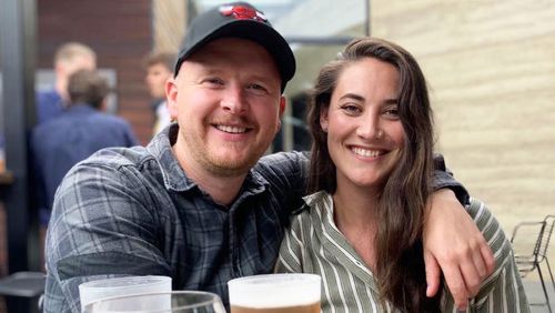 Rhiannon Coombs, pictured with her fiance Danny.