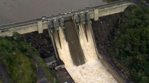 Warragamba Dam has slowed the volume of water spilling.
