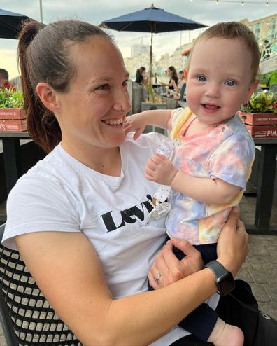 Megan Schutt with daughter Rylee, who was born three months premature.