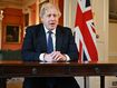 Prime Minister Boris Johnson records an address at Downing Street after he chaired an emergency Cobra meeting to discuss the UK response to the crisis in Ukraine.