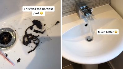 Woman transforms disgusting sink on TikTok