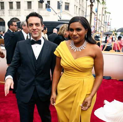 BJ Novak and Mindy Kaling at the Oscars