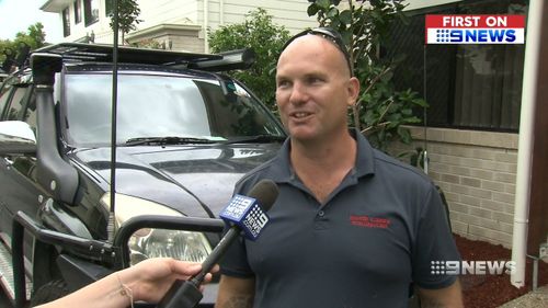 The Queensland tradie said he "panicked and jammed the breaks" when he saw the oncoming vehicle. (9NEWS)