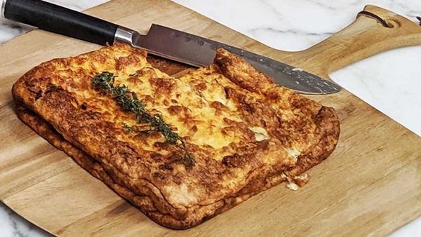 Cheesy bread cheats souffle