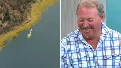 Hero pilot says he is lucky to be alive after helicopter plunged into dam