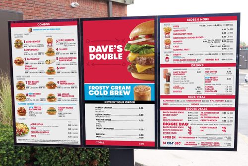 Wendy's new digital boards will show the surge pricing to customers.