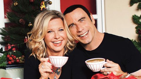 Best album cover ever: Olivia Newton-John and John Travolta reunite for Christmas release