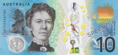 Famous Australian writers Dame Mary Gilmore and AB "Banjo" Paterson remain on each side of the note. (RBA)