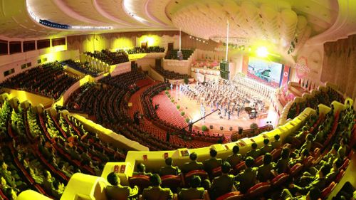 The People's Theatre in Pyongyang where celebrations were held. (AFP)