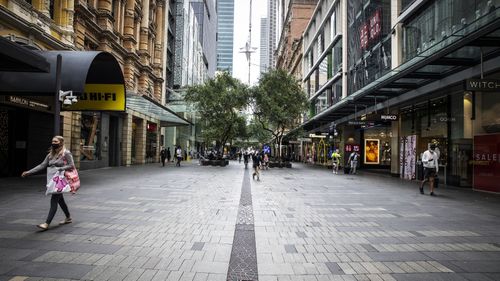 Sydney's quiet Pitt St Mall