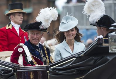 Kate Middleton and Prince William Sport Fancy Headwear for Garter Day  Ceremony