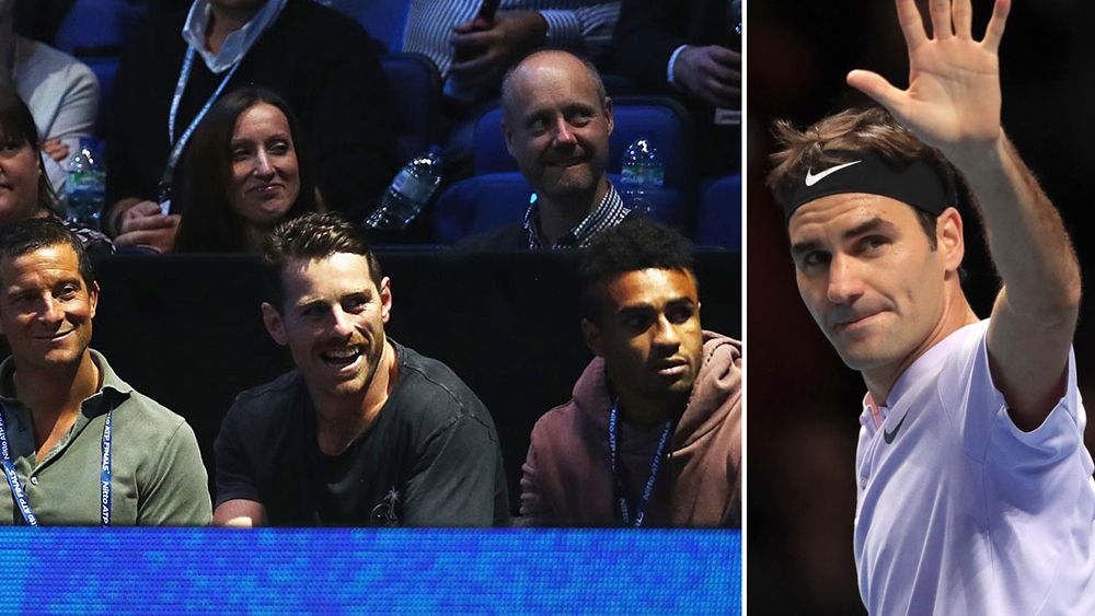 ATP Tour Finals: Roger Federer defeats Marin Cilic with Wallabies halves watching on