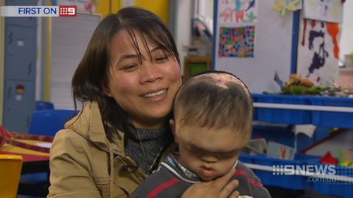 Quang and his mother Trang. (9NEWS)