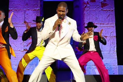 Usher performs onstage during the 2025 Met Gala Celebrating "Superfine: Tailoring Black Style"