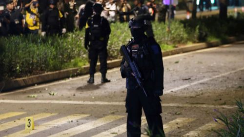 Jakarta security forces moved quickly to lockdown the area.