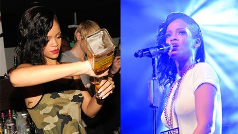Rihanna throws crazy party, wears see-through top and bartends on world tour - we were there!