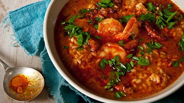 Prawn & chorizo gumbo