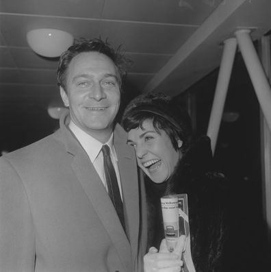 Christopher Plummer pictured with his wife Patricia Lewis at London airport on 7th January 1963