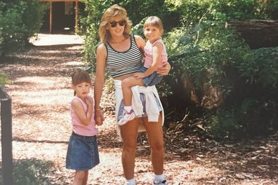 Brittany Hoskins as a child with her mother and sister. 