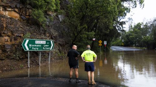 Residents in Wisemans Ferry are being warned floodwaters could rise again this afternoon with heavy rain forecast.