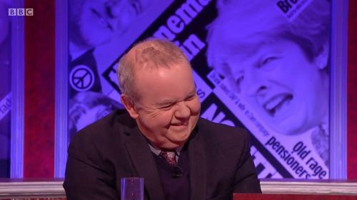 Panelist Ian Hislop suggested sexual harassment was "not high-level crime". (BBC)