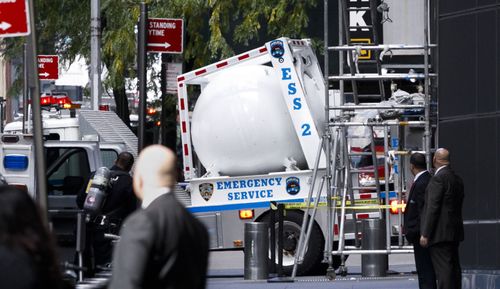 The suspect package which the FBI said was a genuine bomb designed to kill, was taken away in a special truck in New York.