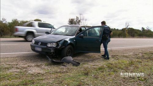 The car forced Michael Hansen and his sister off the road.