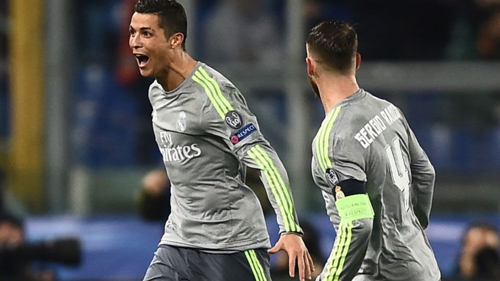 Ronaldo scores as Madrid down Roma 2-0