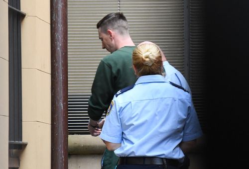 Ryan Evans arriving at court today for sentencing. (AAP)