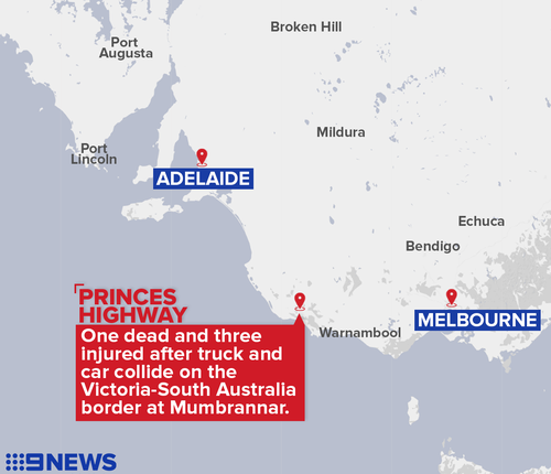 The crash occurred near the Victorian-South Australian border.