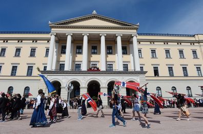 Norwegian National Day at the Royal Palace on May 17, 2016 in Oslo, Norway. 