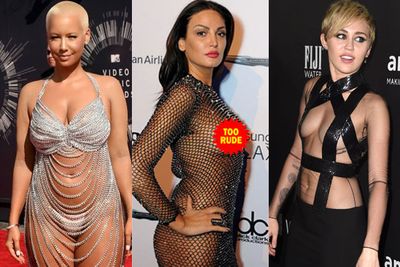 From barely-there body-jewels to scene-stealing photobombs, it's no secret our fave celebs love the sparkly spotlight... and they'll do anything to get it.<br/><br/>The most recent offender? Albanian star Bleona Qereti who took a leaf out of Rihanna's hot-bodied book yesterday by rocking bling on the red carpet at the American Music Awards. <br/><br/>But she's not the only A-lister to ditch their knickers, fall on the red carpet, flash their crotch or act out for the paps! Flick through the worst attention seeking Tinseltowners here...