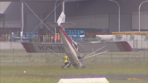 Plane makes emergency landing at Bankstown Airport.