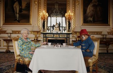 The Queen in a skit with Paddington Bear as part of her Platinum Jubilee celebrations.