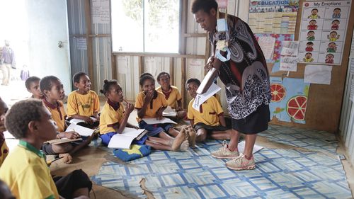 School children in Kainantu, Papua New Guinea in 2019.