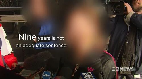 One of the girls' mothers expressed her anger at the non-parole period of nine years that was handed down today in an Adelaide court.