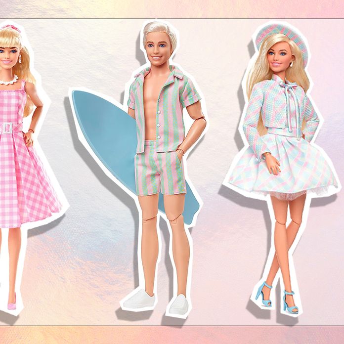 Barbie: The Movie Doll in Blue Plaid Matching Set