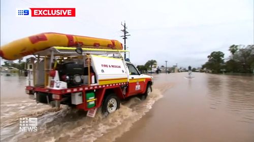 The main street in Inglewood was flooded. 